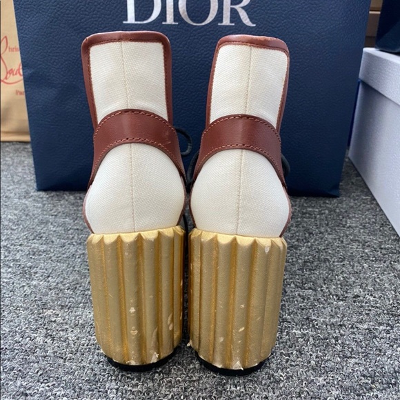 Dior Tricolour Patent Leather & Canvas Lace - Picture 3 of 7